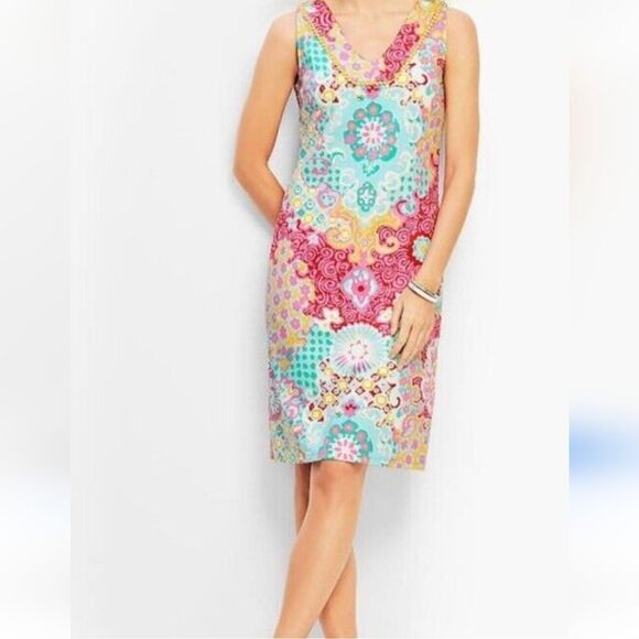 Talbots Bright Shift Dress - Picture 1 of 11